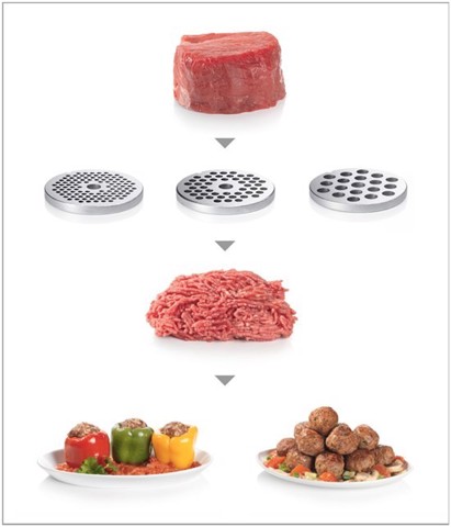 Bosch MFW68660 Tritacarne ProPower 2200 W Nero, Inox spazzolato