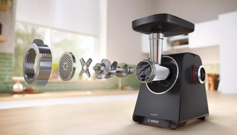 Bosch MFWS440B tritacarne 1900 W Nero, Argento