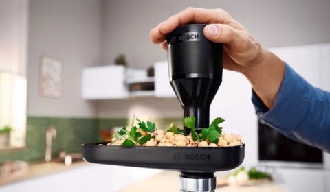 Bosch MFWS440B tritacarne 1900 W Nero, Argento