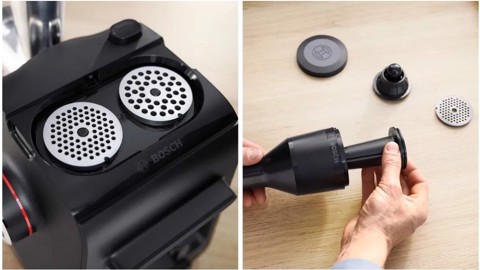 Bosch MFWS440B tritacarne 1900 W Nero, Argento