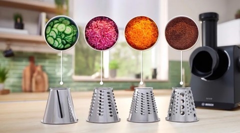 Bosch MFWS440B tritacarne 1900 W Nero, Argento