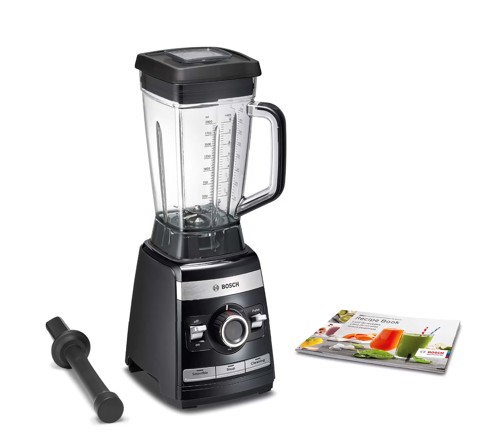 Bosch MMBH4P3B frullatore 2 L Frullatore da tavolo 1600 W Nero, Argento, Trasparente