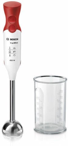 Bosch MSM64110 Frullatore a immersione ErgoMixx 450 W Bianco, Rosso