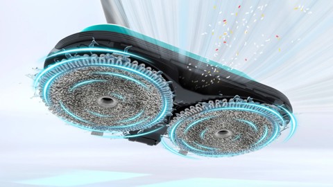 Bosch Scopa elettrica lavapavimenti 2in1 Unlimited 7 ProHygienic Aqua Bianco