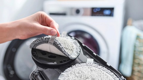 Bosch Scopa elettrica lavapavimenti 2in1 Unlimited 7 ProHygienic Aqua Bianco