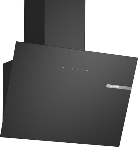 Bosch Serie 2 DWK65DK60 Cappa a muro inclinata 60 cm 3 velocità + 1 intensiva Nero Classe A
