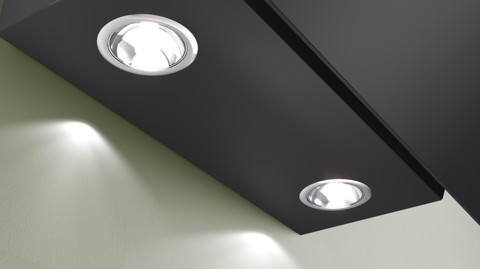 Bosch Serie 2 DWK85DK60 Cappa a muro inclinata 80 cm 3 velocità + 1 intensiva Nero Classe A