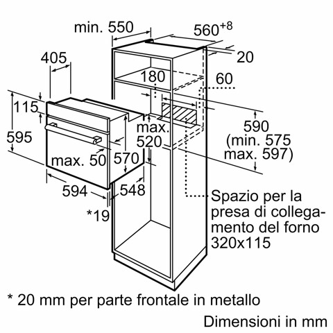 Bosch Serie 2 HBF011BR0 Forno multifunzione Acciaio inox Classe A