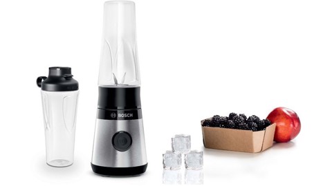 Bosch Serie 2 MMB2111M frullatore 0,6 L Frullatore per sportivi 450 W Nero, Acciaio inossidabile