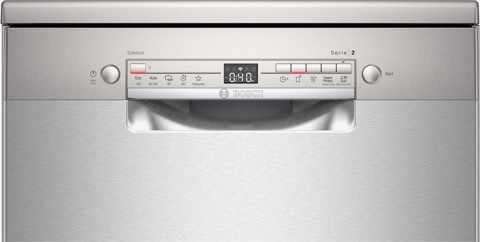Bosch Serie 2 SMS2ITI33E Lavastoviglie da libera installazione 60 cm Acciaio spazzolato anti-impronta Classe E