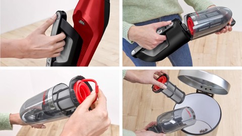 Bosch Serie 4 BBH3ZOO28 scopa elettrica Aspirapolvere a bastone Batteria Secco Senza sacchetto 0,4 L Nero, Rosso 2,15 Ah