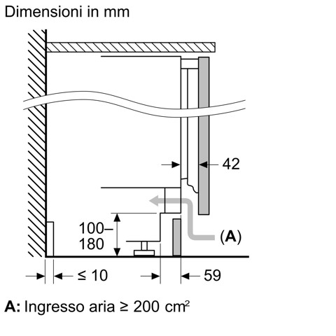 Bosch Serie 4 Frigorifero monoporta sottopiano da incasso con congelatore, 82 x 60 cm
