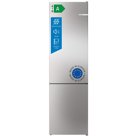 Bosch Serie 4 KGN392I1F Frigorifero Combinato da libera installazione 203 X 60 cm Acciaio anti-impronta Classe A-10%