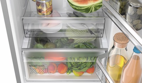 Bosch Serie 4 KGN392LBF frigorifero con congelatore Libera installazione 363 L Acciaio inox