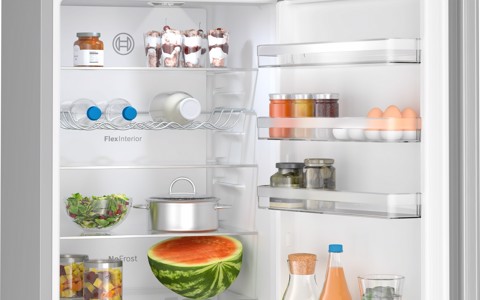 Bosch Serie 4 KGN392LBF frigorifero con congelatore Libera installazione 363 L Acciaio inox