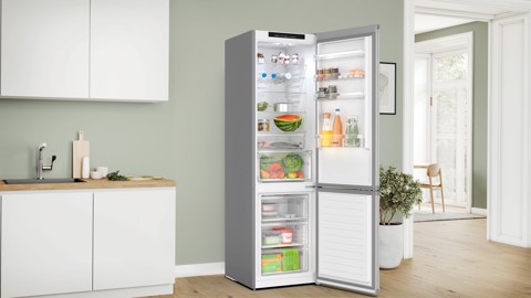 Bosch Serie 4 KGN392LBF frigorifero con congelatore Libera installazione 363 L Acciaio inox