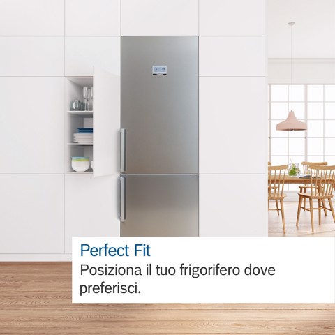 Bosch Serie 4 KGN497WDF Frigorifero Combinato da libera installazione 203 x 70 cm Bianco Classe D