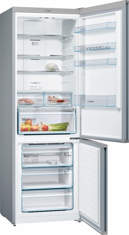 Bosch Serie 4 KGN49XLEA Frigorifero Combinato da libera installazione 203 x 70 cm Metal look Classe E - ammaccatura sul lato