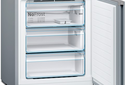 Bosch Serie 4 KGN49XLEA Frigorifero Combinato da libera installazione 203 x 70 cm Metal look Classe E - ammaccatura sul lato
