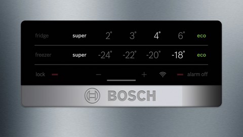 Bosch Serie 4 KGN49XLEA Frigorifero Combinato da libera installazione 203 x 70 cm Metal look Classe E - ammaccatura sul lato