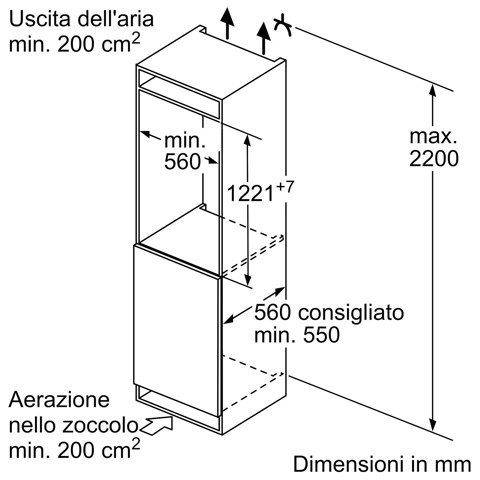 Bosch Serie 4 KIR41VFE0 frigorifero Da incasso 204 L E Bianco