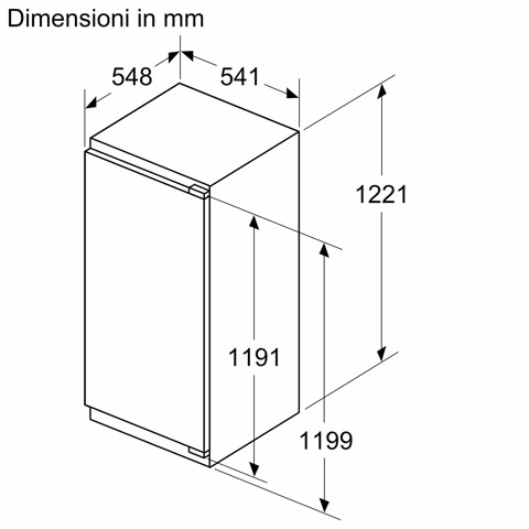 Bosch Serie 4 KIR41VFE0 Frigorifero Monoporta da incasso 122,1 x 55,8 cm Classe E