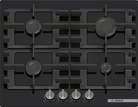 Bosch Serie 4 PNP6B6K40 Piano cottura a gas 60 cm 5 fuochi Vetro Nero