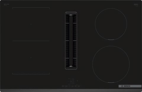 Bosch Serie 4 PVS831B16E Piano con cappa integrata 80 cm CombInduction Nero Classe B