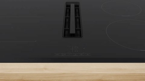 Bosch Serie 4 PVS831B16E Piano con cappa integrata 80 cm CombInduction Nero Classe B
