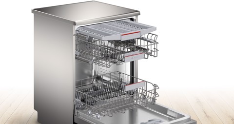 Bosch Serie 4 SMS4EMI06E Lavastoviglie da libera installazione 14 coperti Acciaio spazzolato anti-impronta Classe B