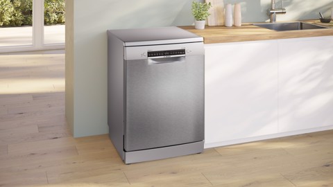 Bosch Serie 4 SMS4EVI08E Lavastoviglie da libera installazione 14 coperti Acciaio spazzolato anti-impronta Classe B