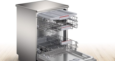 Bosch Serie 4 SMS4EVI08E Lavastoviglie da libera installazione 14 coperti Acciaio spazzolato anti-impronta Classe B