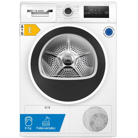Bosch Serie 4 WTH85208II Asciugatrice a pompa di calore 8 kg Bianco