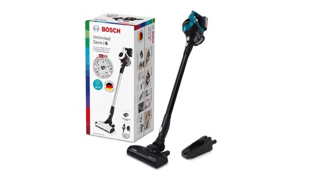 Bosch Serie 6 BBS611LAG scopa elettrica Batteria Secco Senza sacchetto 0,3 L Blu 2,5 Ah