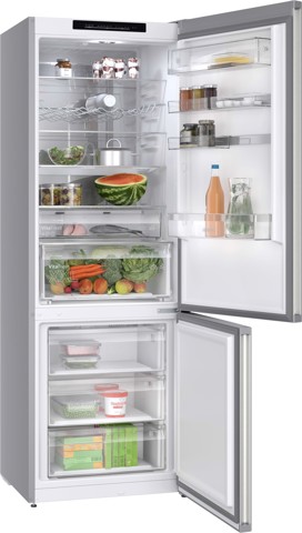 Bosch Serie 6 KGN494ICF , Frigorifero combinato da libera installazione, 203 x 70 cm, Acciaio spazzolato anti-impronta Classe C