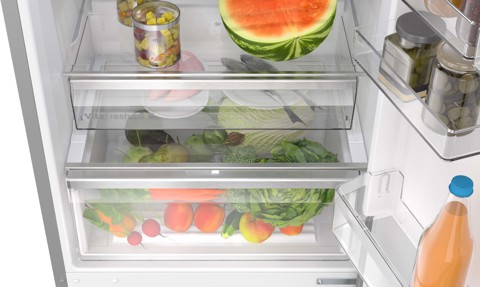 Bosch Serie 6 KGN494ICF , Frigorifero combinato da libera installazione, 203 x 70 cm, Acciaio spazzolato anti-impronta Classe C