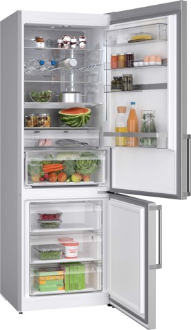 Bosch Serie 6 KGN49AICT frigorifero con congelatore Libera installazione 440 L C Acciaio inossidabile