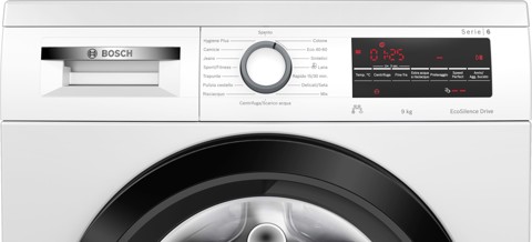 Bosch Serie 6 Lavatrice a carica frontale, , 9 kg, 1400 g/min., Cl. A, Doppio attacco, Top removibile.