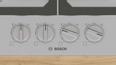 Bosch Serie 6 PCH6A5I90 Piano cottura a gas 60 cm 4 fuochi Acciaio Inox