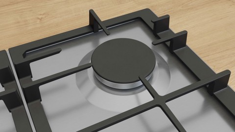 Bosch Serie 6 PCP6A5I90 , Piano cottura a gas, 60 cm, Acciaio inox