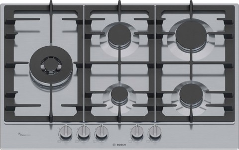 Bosch Serie 6 PCS7A5I90 , Piano cottura a gas, 75 cm, Acciaio inox