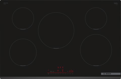 Bosch Serie 6 PIV831HB1E Piano cottura a induzione 80 cm 5 zone standard Nero