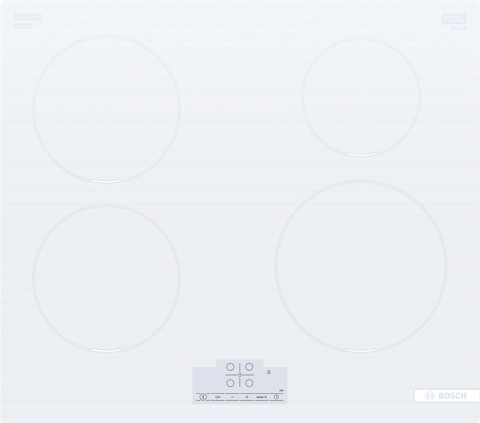 Bosch Serie 6 PUE612BB1E Serie 4 Piano cottura a induzione 60 cm 4 zone standard Bianco
