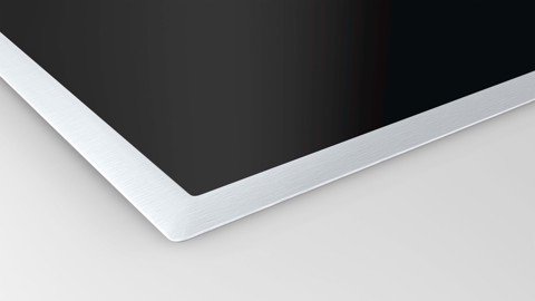 Bosch Serie 6 PVS645FB5E piano cottura Nero, Acciaio inossidabile Da incasso 60 cm Piano cottura a induzione 4 Fornello(i)