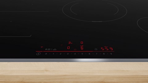 Bosch Serie 6 PVS845HB1E Piano cottura a induzione 80 cm CombInduction Nero