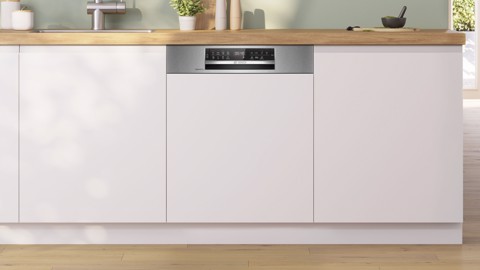 Bosch Serie 6 SMI6ECS12E Lavastoviglie da incasso con frontalino 14 coperti Acciaio spazzolato Classe A