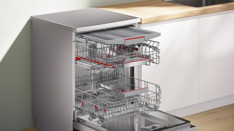 Bosch Serie 6 SMS6ECI12E Lavastoviglie da libera installazione 60 cm Acciaio spazzolato anti-impronta Classe A