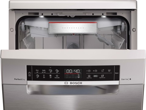Bosch Serie 6 SPS6YMI14E Lavastoviglie da libera installazione 45 cm Acciaio spazzolato anti-impronta Classe B