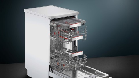 Bosch Serie 6 SPS6YMI14E Lavastoviglie da libera installazione 45 cm Acciaio spazzolato anti-impronta Classe B