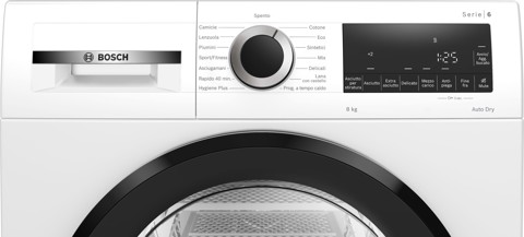 Bosch Serie 6 WQG233D1II asciugatrice Libera installazione Caricamento frontale 8 kg Bianco
